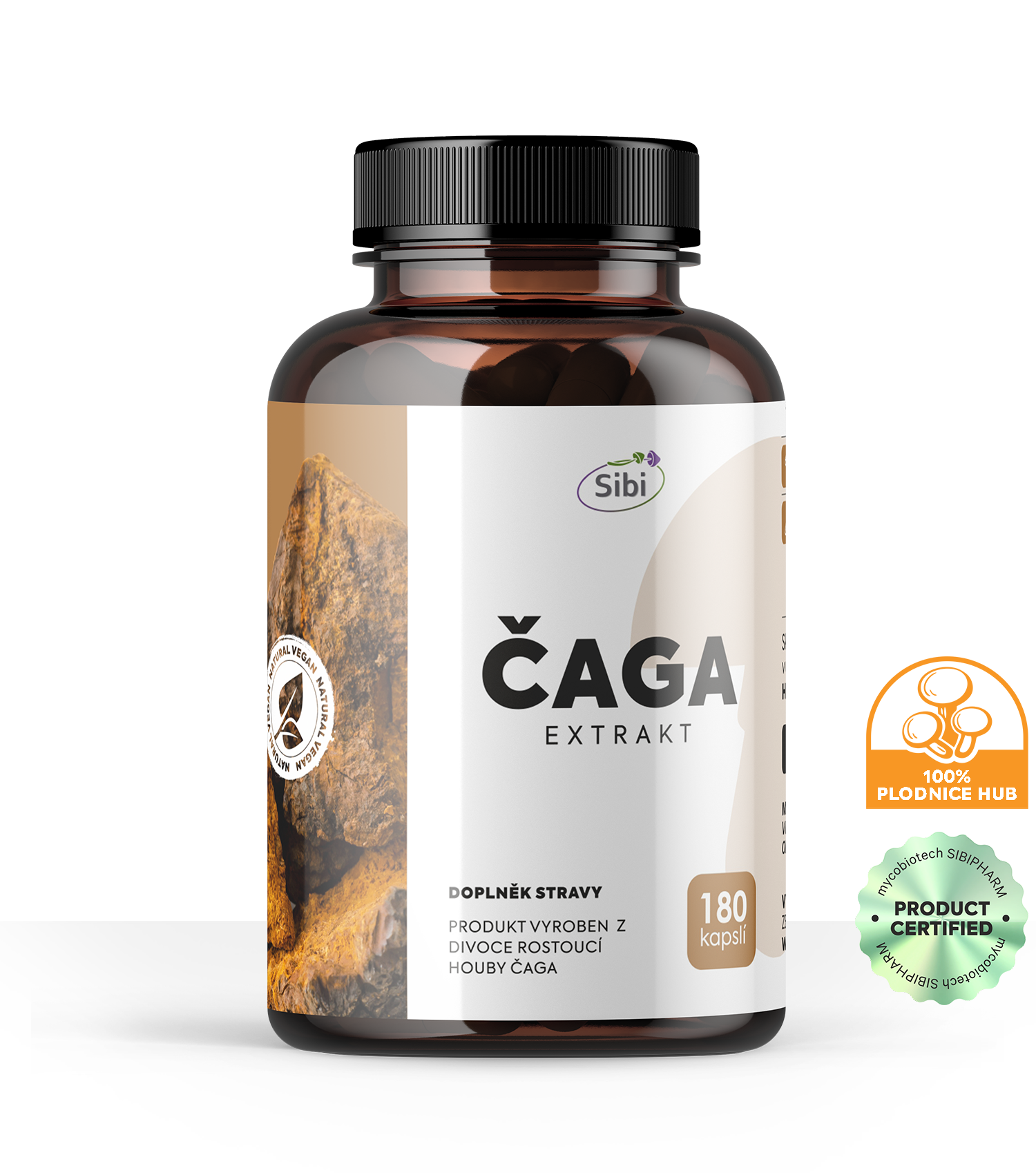 ČAGA EXTRAKT 180 KAPSLÍ 500 mg