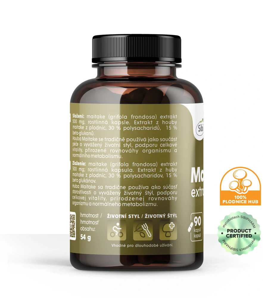 MAITAKE EXTRAKT 90 KAPSLÍ 500 mg, Série Balance