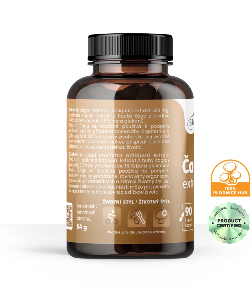 ČAGA EXTRAKT 90 KAPSLÍ 500 mg, Série Balance