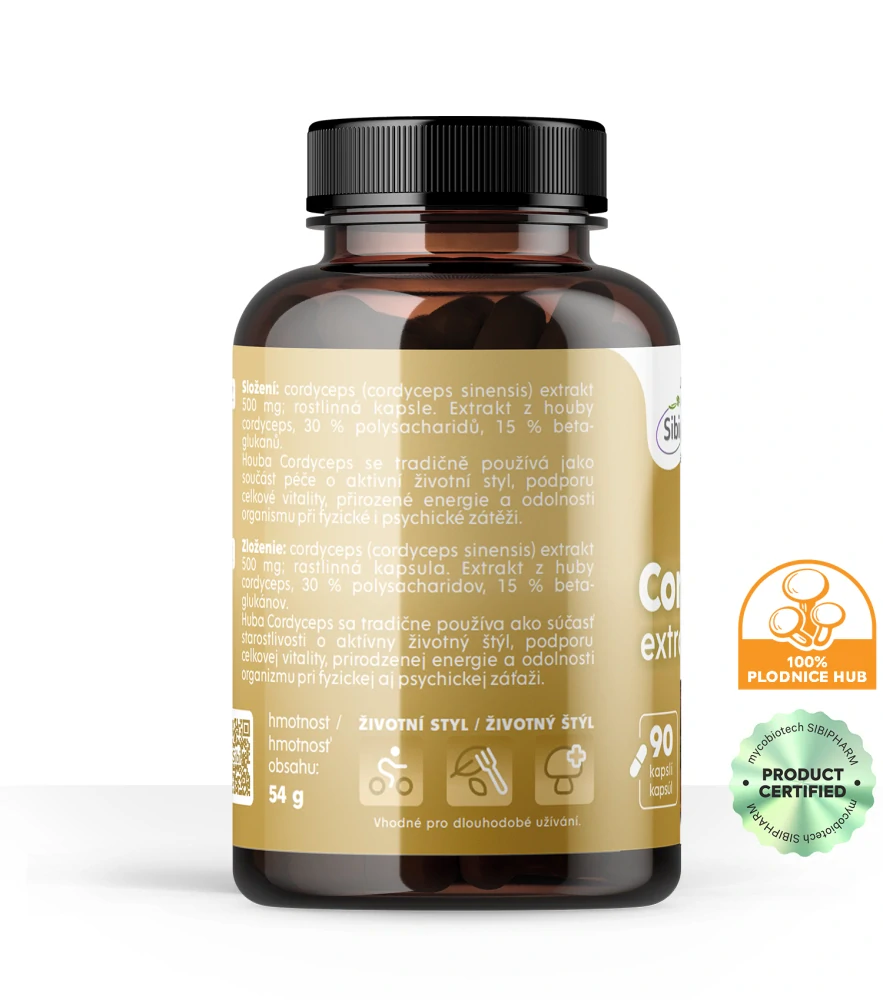 CORDYCEPS EXTRAKT 90 KAPSLÍ 500 mg, Série Balance
