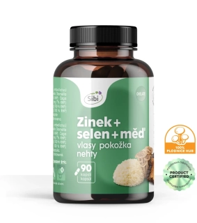 Zinek + Selen + Měd' -BEAUTY KOMPLEX-vitamíny a houbové extrakty 90 kps 500 mg
