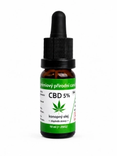 CBD Konopný olej 5%, 10 ml